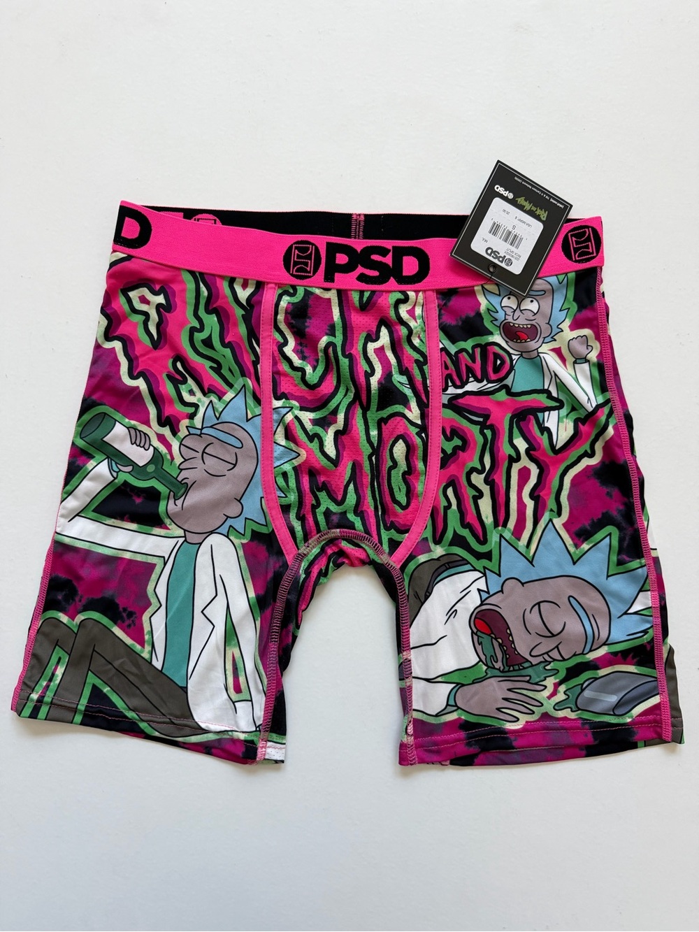 NWT PSD Rick and Morty  Boxer Briefs - Black/Pink/Green/Blue/Gray